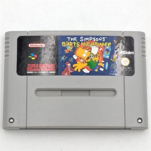 The Simpsons Barts Nightmare - Cartridge - SNES Game (SCN) (ENG) (B Grade) (Used)